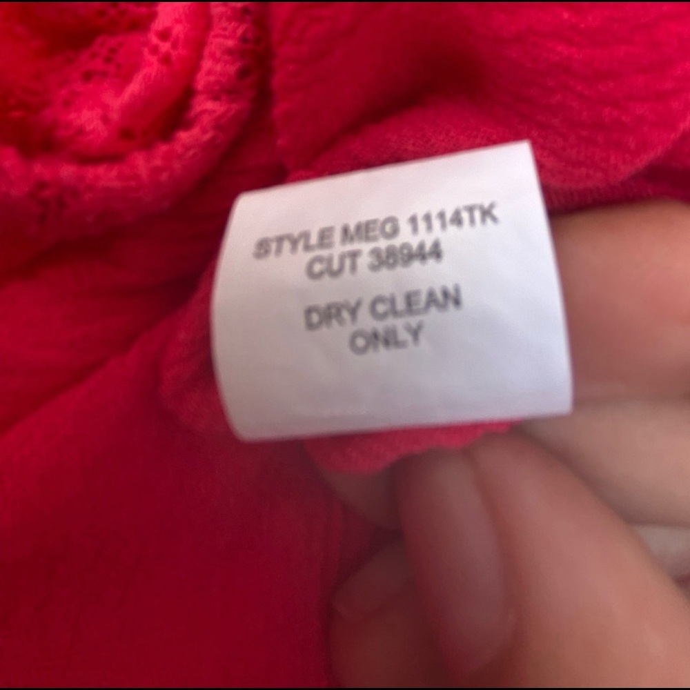 Anthropologie Figuroa & Flower hot pink lace floral top / S / EUC - Picture 10 of 10